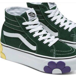 VANS Women's Sz8 SK8-HI Tapered Stack OSF PLAT Sneakers Green/White BRAND-NEW